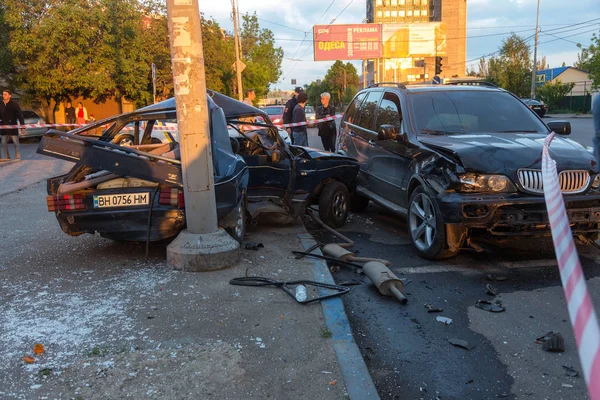 Odessa Ucrania Mayo 2019 Accidente Tráfico Por Accidente Carretera Ciudad — Foto de Stock