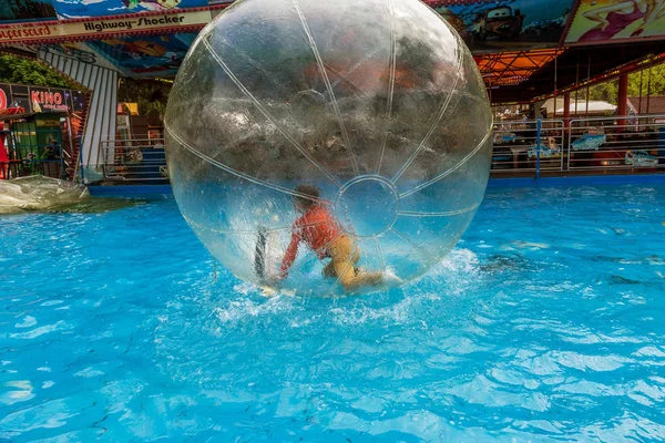 Odessa Ukraine May 2019 Little Children Inflatable Balloon Having Fun — Stock Photo, Image