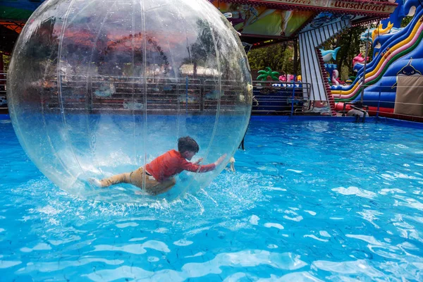 Odessa Ukraine May 2019 Little Children Inflatable Balloon Having Fun — Stock Photo, Image