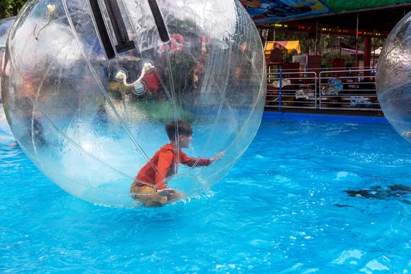 Odessa Ukraine May 2019 Little Children Inflatable Balloon Having Fun — Stock Photo, Image