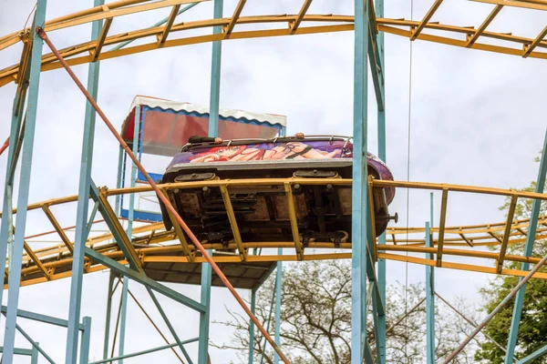 Odessa Ukraine May 2019 Visitors Ride Road Slides Amusement Park — Stock Photo, Image