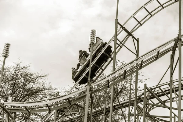 Odessa Ukraine May 2019 Visitors Ride Road Slides Amusement Park — Stock Photo, Image