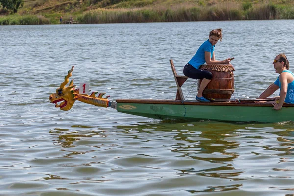 Odessa Ukraina Czerwca 2019 Dragon Boat Racing Podczas Dragon Boat — Zdjęcie stockowe