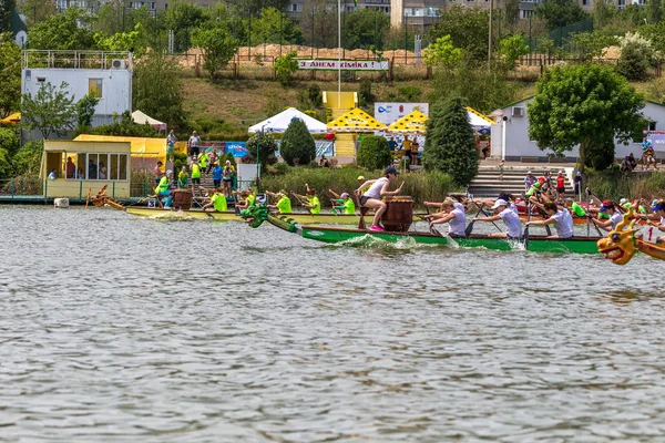 Одесса Украина Июня 2019 Года Dragon Boat Racing Время Dragon — стоковое фото