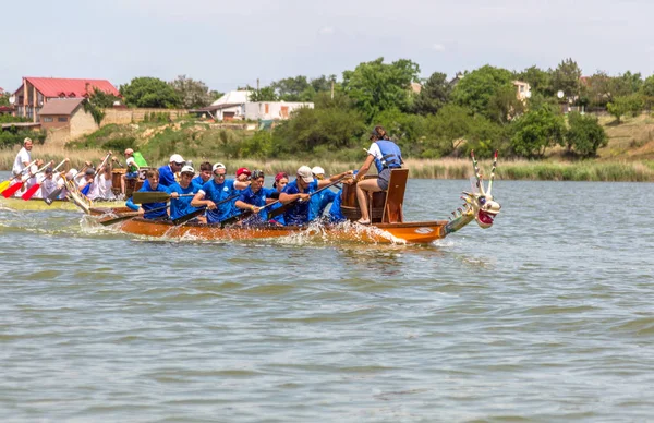 Odessa Ucrânia Junho 2019 Dragon Boat Racing Durante Dragon Boat — Fotografia de Stock