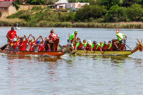 Odessa Ucrânia Junho 2019 Dragon Boat Racing Durante Dragon Boat — Fotografia de Stock