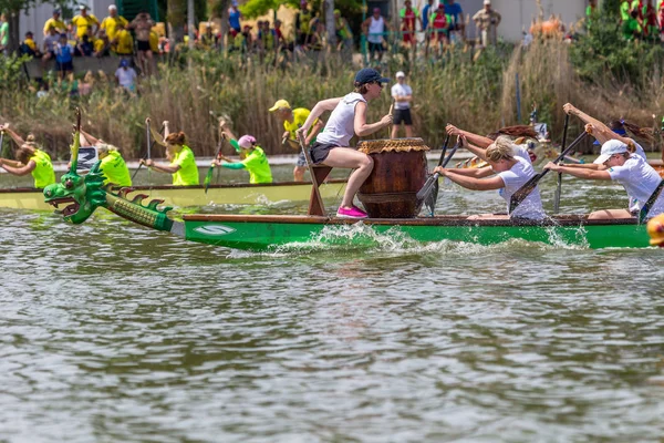 Odessa Ukraina Czerwca 2019 Dragon Boat Racing Podczas Dragon Boat — Zdjęcie stockowe