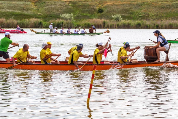 Odessa Ukraine June 2019 Dragon Boat Racing Dragon Boat Festival — Stock Photo, Image