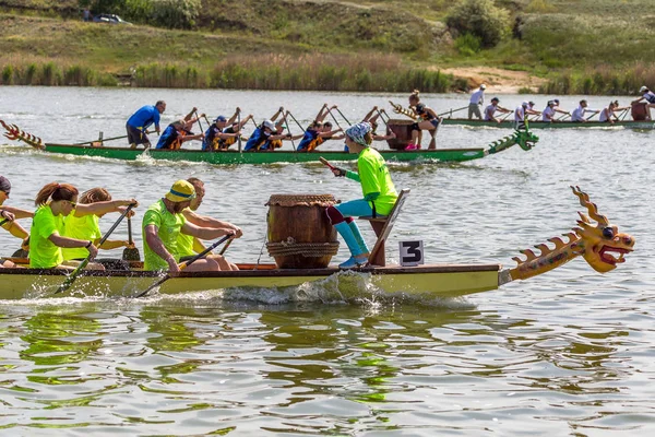 Odessa Ukraine June 2019 Dragon Boat Racing Dragon Boat Festival — Stock Photo, Image