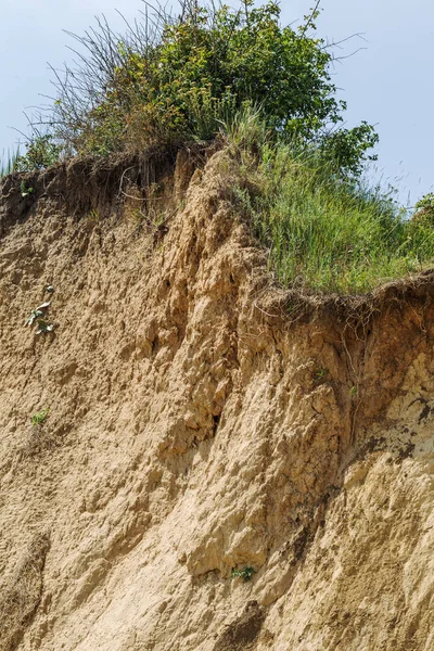 Landslide Zon Svarta Havets Kust Rock Sea Rock Skal Område — Stockfoto