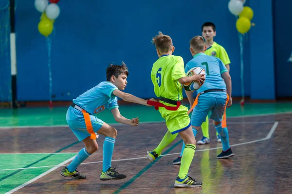 Odessa Ukraine Maio 2019 Crianças Jogam Rugby Durante Jogos Finais — Fotografia de Stock