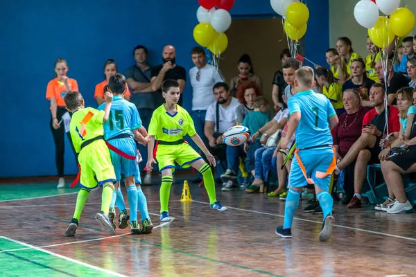Odessa Ukraine Mai 2019 Les Jeunes Enfants Jouent Rugby Lors — Photo