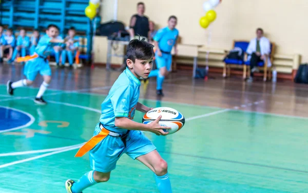 Odessa Ukraine Mai 2019 Les Jeunes Enfants Jouent Rugby Lors — Photo