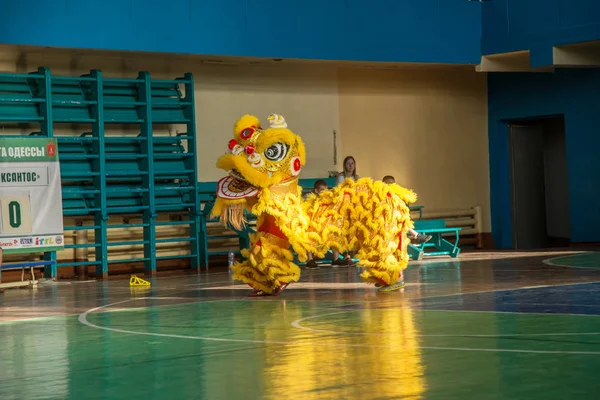 Odessa Ucrania Mayo 2019 Lion Dance Festival Danza Tradicional Del —  Fotos de Stock