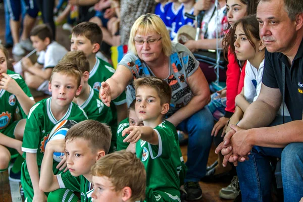 Odessa Ukraine May 2019 Spectators Fans Stands Gym Emotionally Supported — Stock Photo, Image