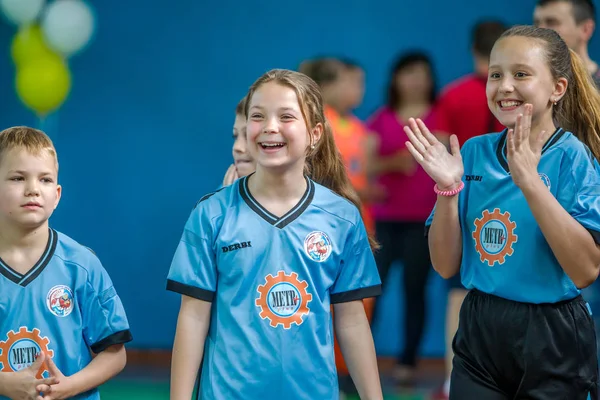 Odessa Ucrania Mayo 2019 Los Niños Pequeños Juegan Rugby Durante — Foto de Stock