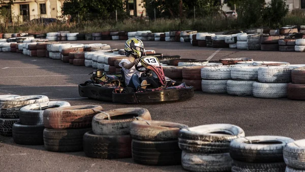 Odessa Ukrayna Haziran 2019 Karting Araba Lastikleri Ile Sınırlı Özel — Stok fotoğraf