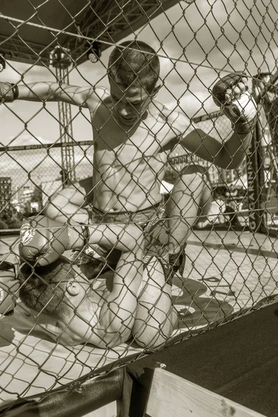Oděsa Ukrajina Června 2019 Bojovníci Mma Boxeři Bojují Bez Pravidel — Stock fotografie