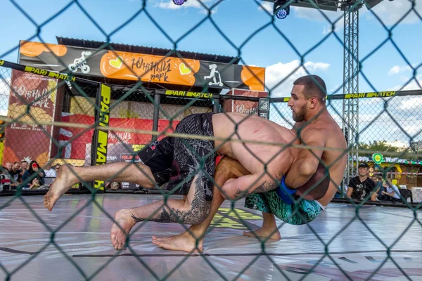 Odessa Ucrania Junio 2019 Combatientes Boxeadores Mma Están Luchando Sin — Foto de Stock