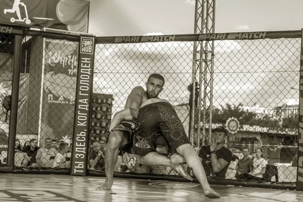 Odessa Ucrania Junio 2019 Combatientes Boxeadores Mma Están Luchando Sin — Foto de Stock