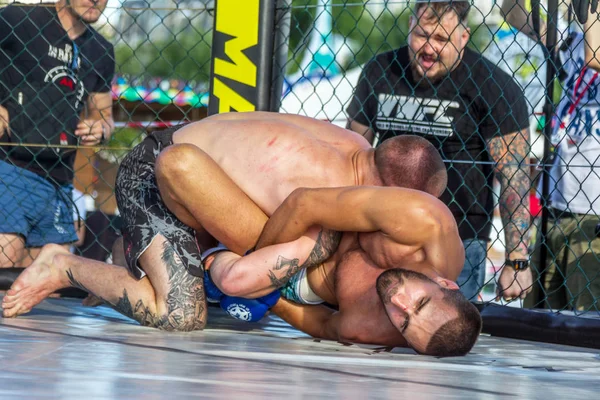 Odessa Ukraine June 2019 Fighters Mma Boxers Fighting Rules Cage — Stock Photo, Image