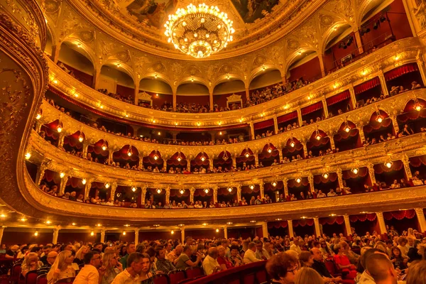 Odessa Ucrania Circa 2019 Enfoque Selectivo Espectadores Teatro Durante Una —  Fotos de Stock