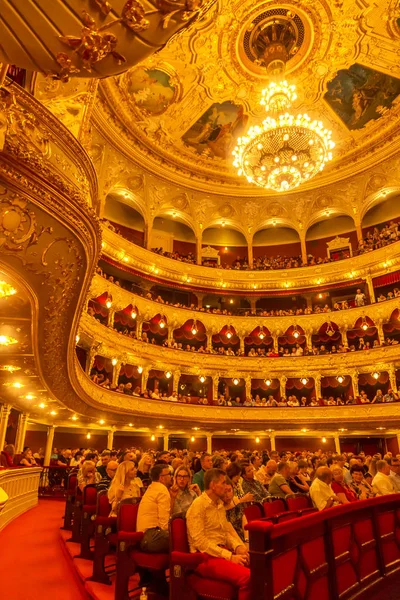 Οδησσός Ουκρανία Περίπου 2019 Επιλεκτική Εστίαση Θεατές Στο Θέατρο Κατά — Φωτογραφία Αρχείου