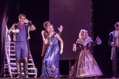 Odessa, Ukrayna - 14 Temmuz 2019: Çocuk müzikal performansı 