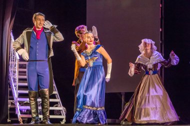 Odessa, Ukrayna - 14 Temmuz 2019: Çocuk müzikal performansı 