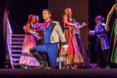 Odessa, Ukrayna - 14 Temmuz 2019: Çocuk müzikal performansı 