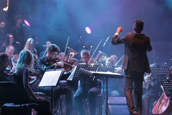 Odessa Ucrania Julio 2019 Concierto Orquesta Sinfónica Andrey Cherny Escenario — Foto de Stock