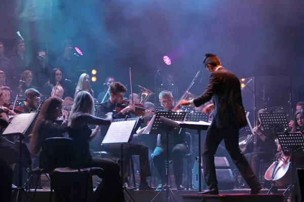 Odessa Ukraina Lipca 2019 Koncert Orkiestry Symfonicznej Andriej Czerny Scenie — Zdjęcie stockowe