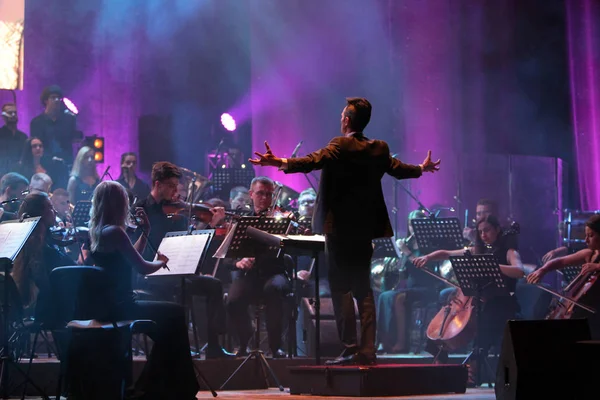 Odessa Ucrania Julio 2019 Concierto Orquesta Sinfónica Andrey Cherny Escenario — Foto de Stock