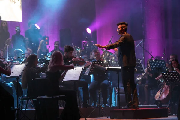 Odessa Ucrania Julio 2019 Concierto Orquesta Sinfónica Andrey Cherny Escenario — Foto de Stock