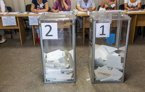 Одесса Украина Июля 2019 Года Выборы Украине Место Голосования Избирателей — стоковое фото