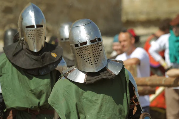 Odessa Ucrania Julio 2019 Batalla Los Caballeros Con Armas Medievales —  Fotos de Stock