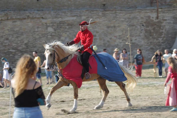 Odessa Ukraine Julho 2019 Competições Tradicionais Equestres Festival Cavaleiros Fortaleza — Fotografia de Stock