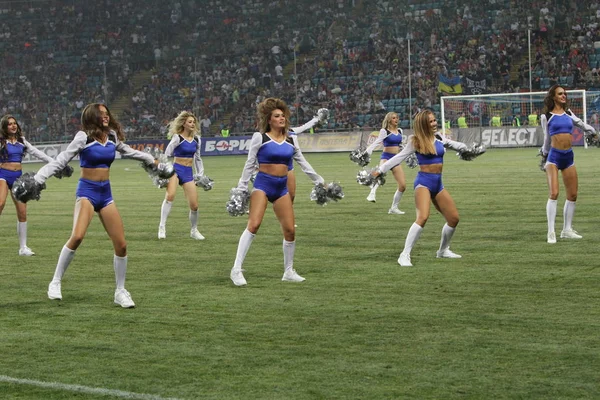 Odessa Ukraine July28 2019 Performance Beautiful Young Girls Cheerleader Team — Stock Photo, Image