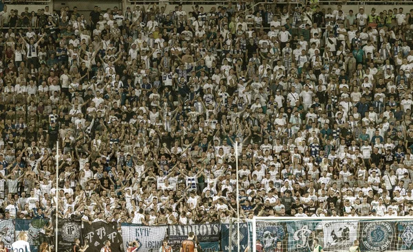 Odessa Ukraine July 2019 Spectators Stadium Crowds Fans Stands Football — Stock Photo, Image