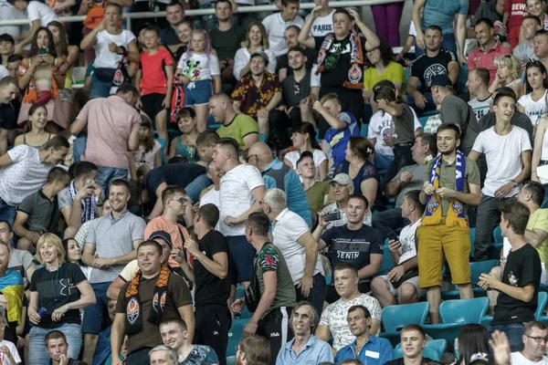 Οδησσός Ουκρανία Ιουλίου 2019 Θεατές Στο Στάδιο Πλήθη Οπαδών Γήπεδα — Φωτογραφία Αρχείου