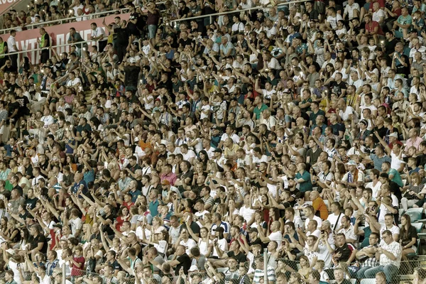 Odessa Ukraine July 2019 Spectators Stadium Crowds Fans Stands Football — Stock Photo, Image