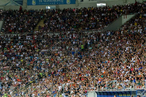 Odessa Ukraine Julho 2019 Espectadores Estádio Multidões Fãs Stands Estádio — Fotografia de Stock