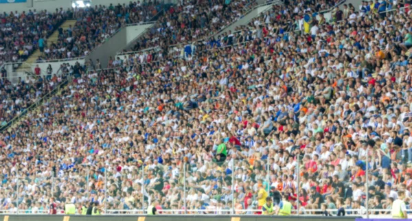 Fokus Inte Skarp Sport Bakgrund Åskådare Stadion Skaror Fans Bestånd — Stockfoto