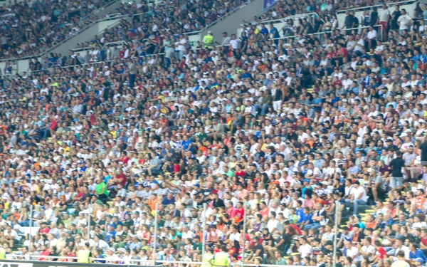 Odak Dışında Keskin Spor Arka Plan Değil Stadyumda Seyirci Maç — Stok fotoğraf