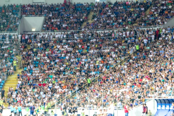 Zaostření Ostré Sportovní Zázemí Diváci Stadionu Davy Fanoušků Stáncích Fotbalového — Stock fotografie