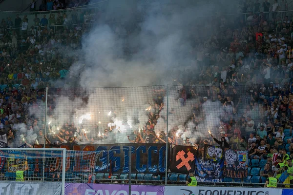 Odessa Ukraina July28 2019 Fanatical Fanów Stand Podczas Gry Wieczne — Zdjęcie stockowe