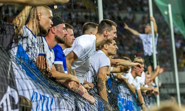 Odessa Ukrajina Červenec 2019 Diváci Stadionu Davy Fanoušků Stáncích Fotbalového — Stock fotografie