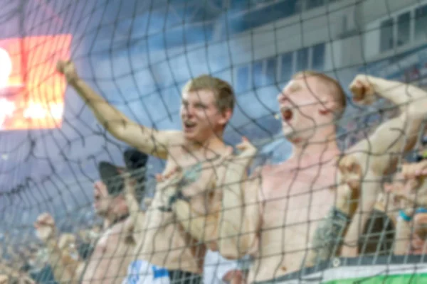 Fora Foco Não Fundo Esportes Afiados Espectadores Estádio Multidão Fãs — Fotografia de Stock