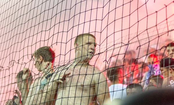 Odessa Ukraine July 2019 Spectators Stadium Crowds Fans Stands Football — Stock Photo, Image