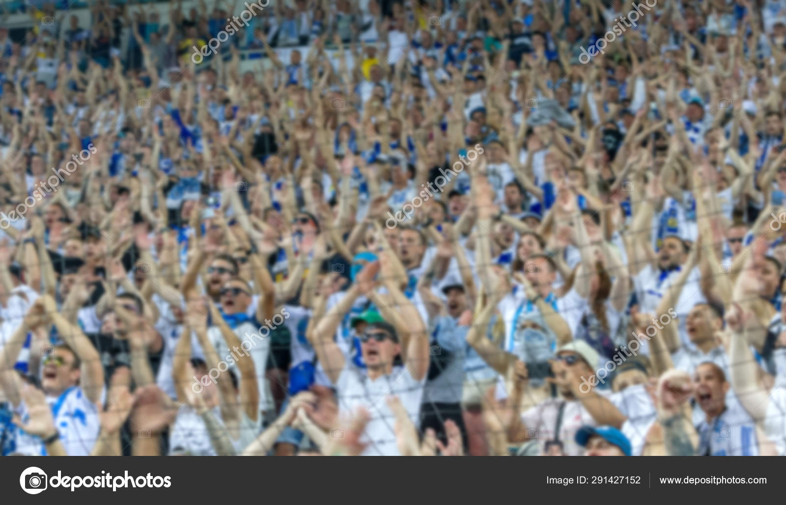 Out Focus Sharp Sports Background Spectators Stadium Crowd Fans Stands